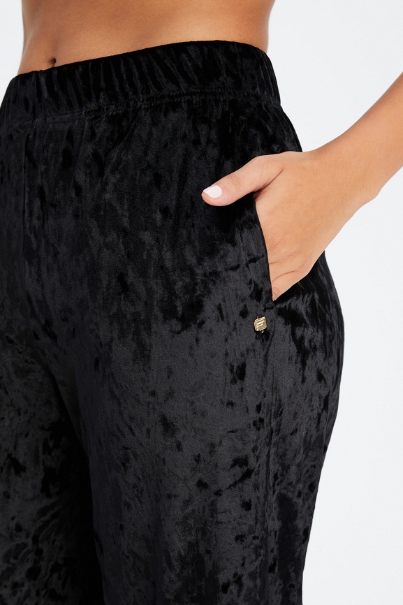Go-To Crushed Velour Wide Leg Pant - Fabletics