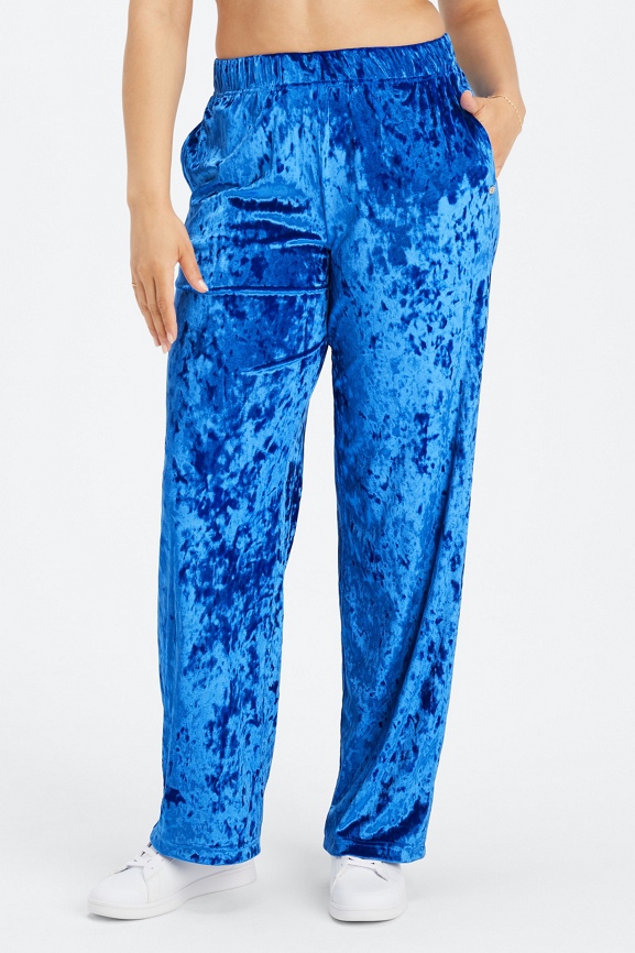 Go-To Crushed Velour Wide Leg Pant - Fabletics