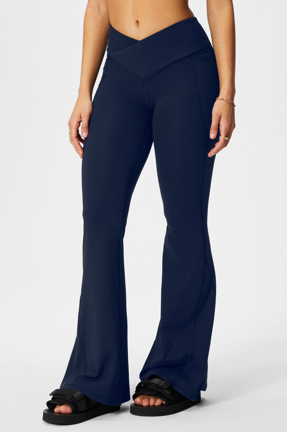 Pureluxe High-Waisted Crossover Flare - - Fabletics Canada