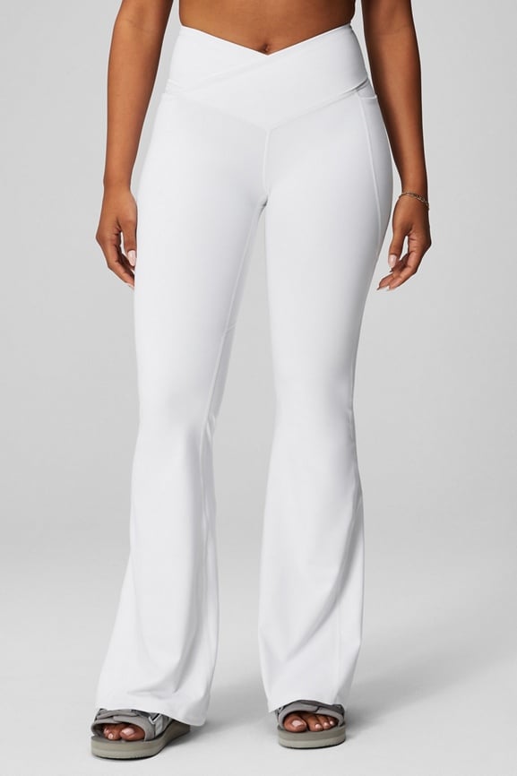 White flare yoga on sale pants