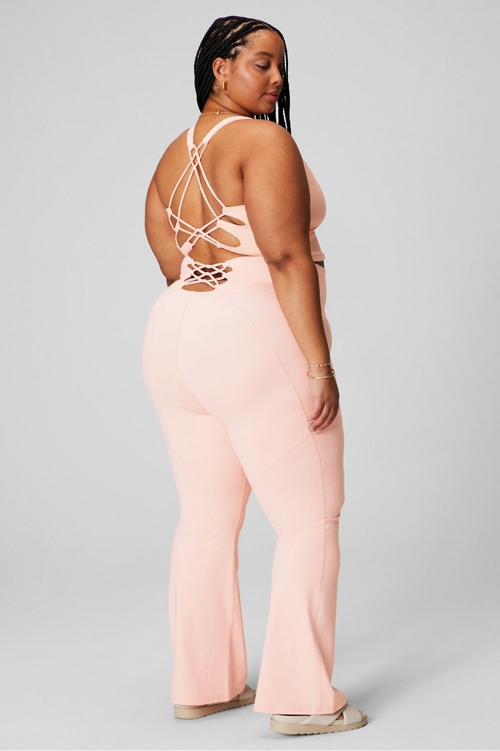 PureLuxe High-Waisted Strappy Flare