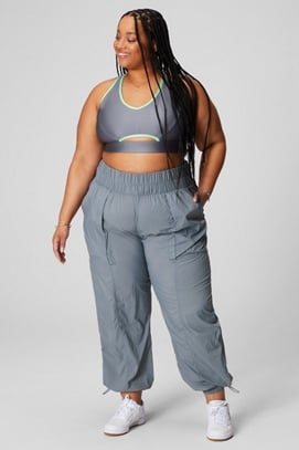 Ultra High-Waisted Piped Nylon Pant - Fabletics