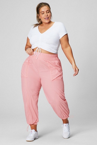 Ultra High-Waisted Piped Nylon Pant - Fabletics Canada