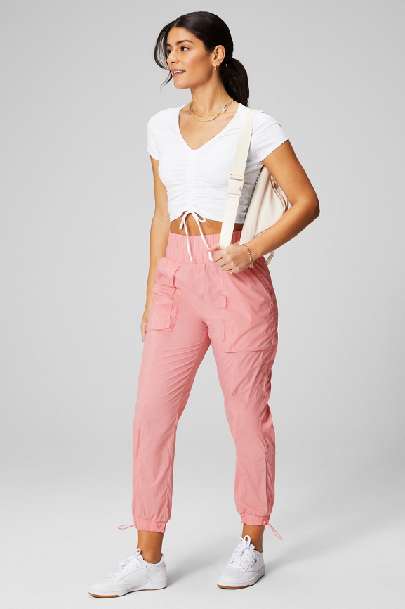 Ultra High-Waisted Piped Nylon Pant