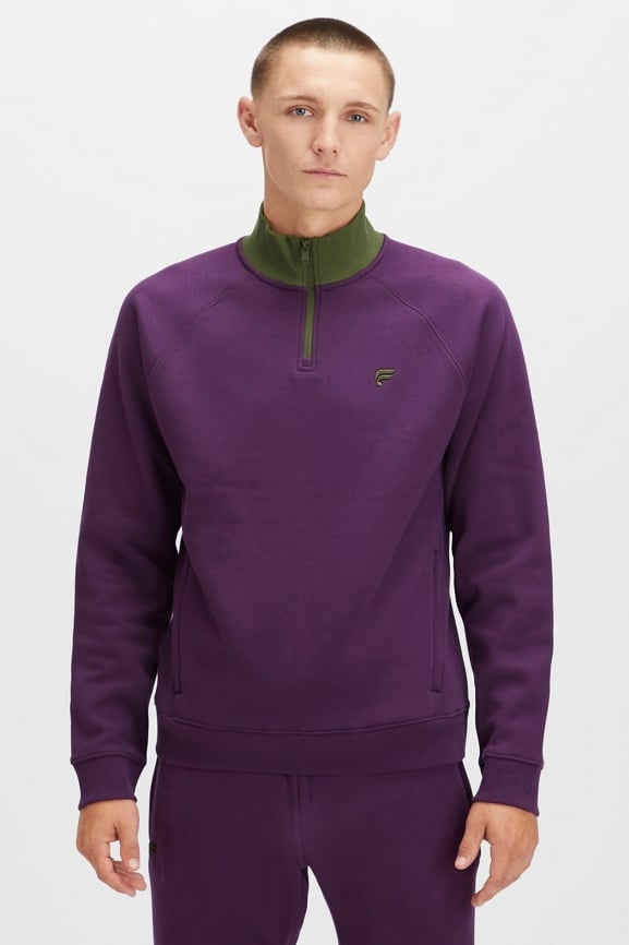 Half zip fleece online crew