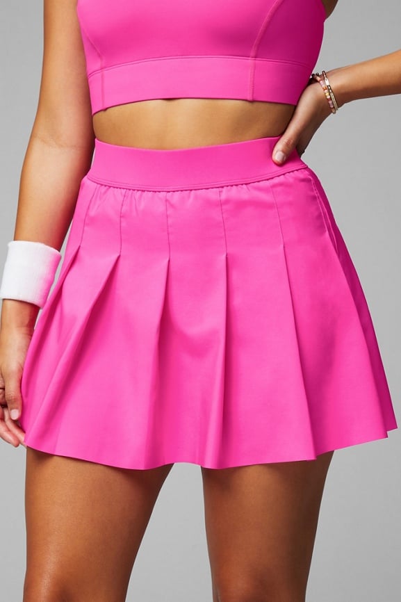 Pleated skirt pink hotsell