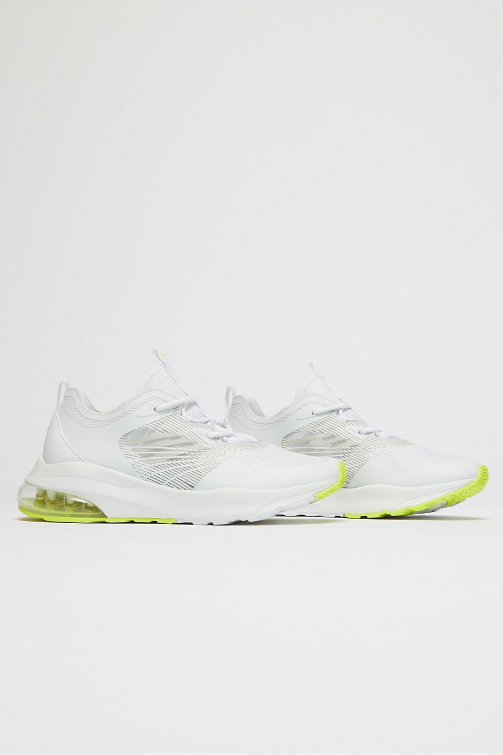 neon and white sneakers