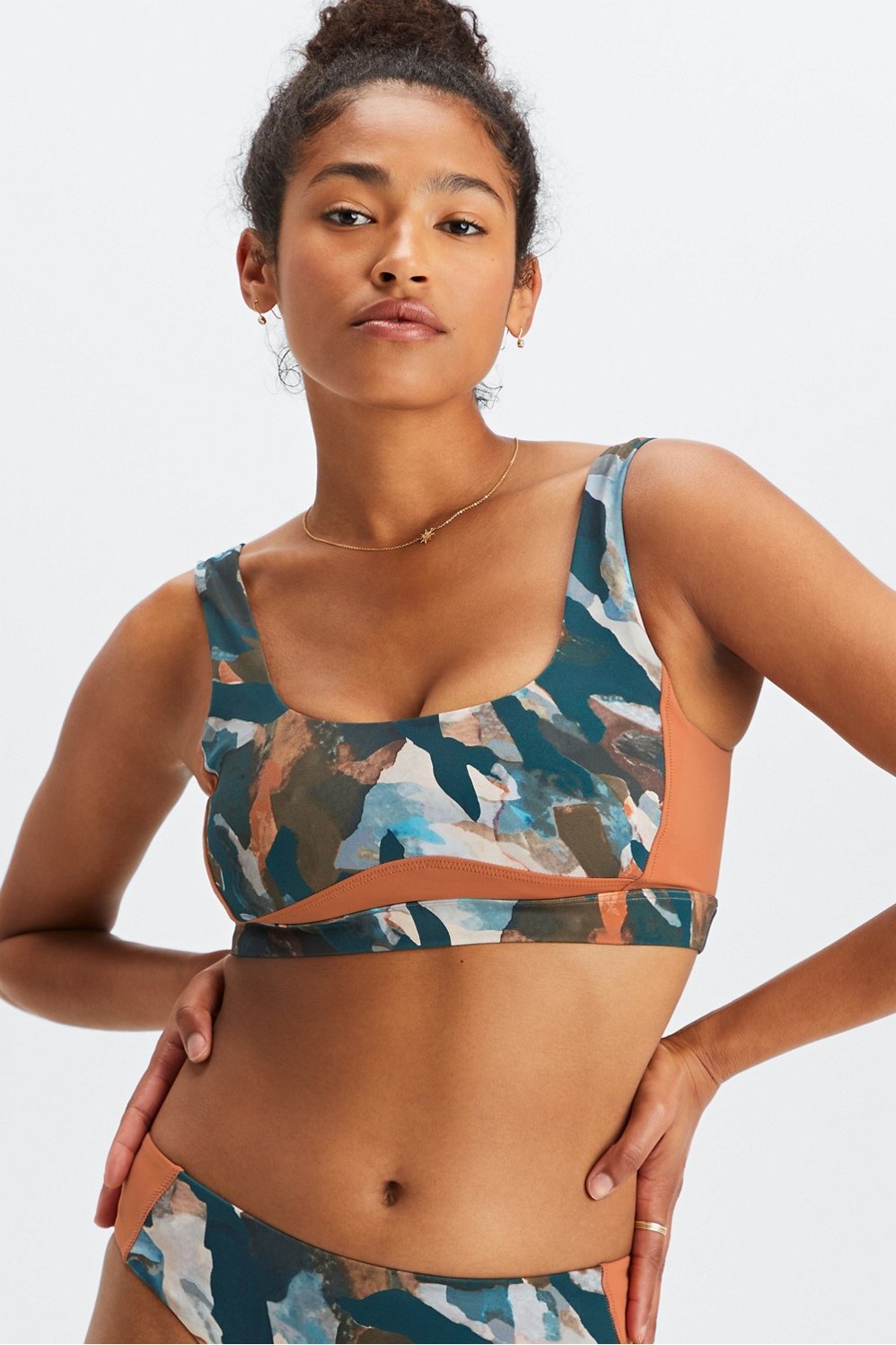 That Sporty Vibe Low Cut Ribbed Swimsuit Sports Bra – Monica