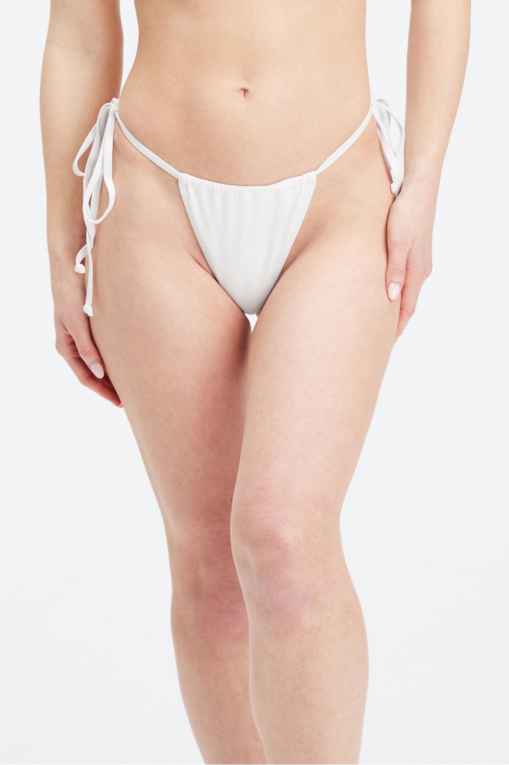 Double String High-Cut Bare Bikini Bottom