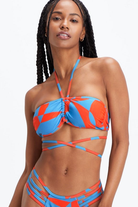 Cut out cheap wrap around swimsuit