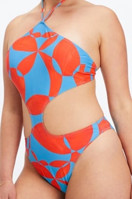 NWOT bandage cutout out knotted One-piece Bathing Suit Trikini size varies