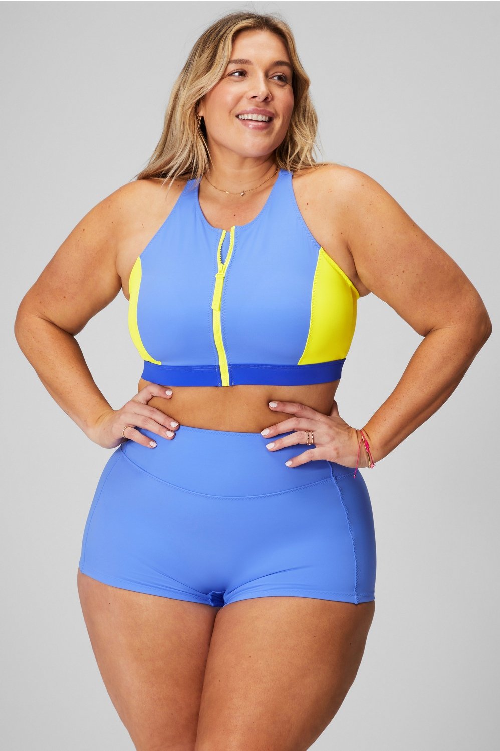 High-Waisted Shaping Swim Short - Fabletics Canada