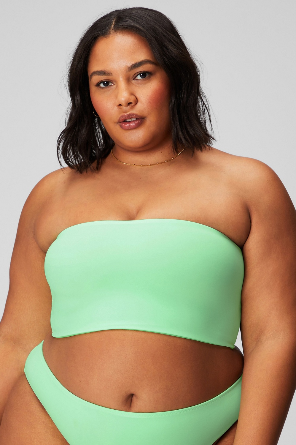 Plus size hot sale bandeau swim