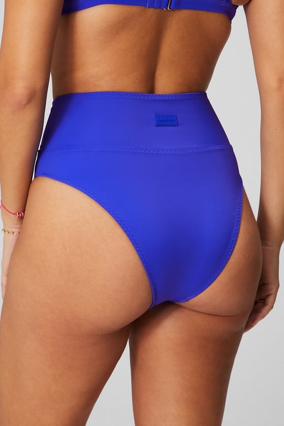 High-Waisted Crossover Shaping Swim Bottom - Fabletics
