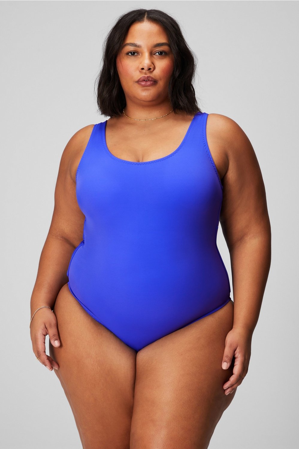 Scoop Tie Back Shaping One-Piece Swimsuit - Fabletics Canada