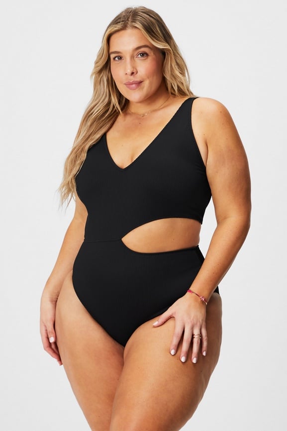 Asymmetrical Cutout Shaping One-Piece Swimsuit - Fabletics Canada