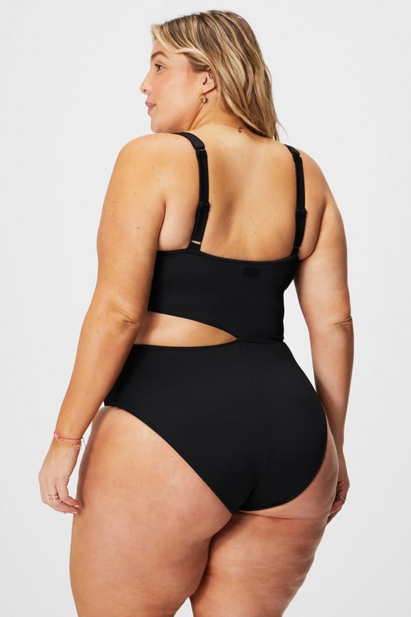 Asymmetrical Cutout Shaping One-Piece Swimsuit - Fabletics