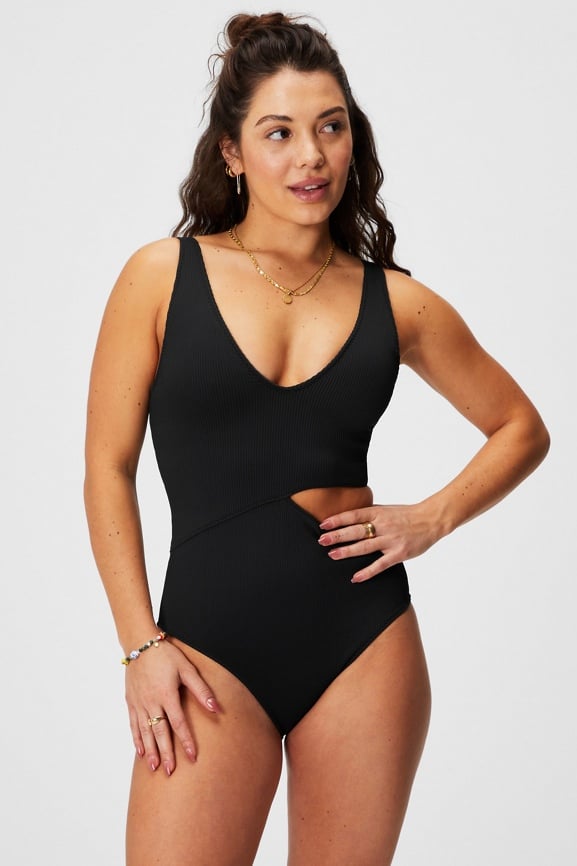 Asymmetrical Cutout Shaping One-Piece Swimsuit - Fabletics