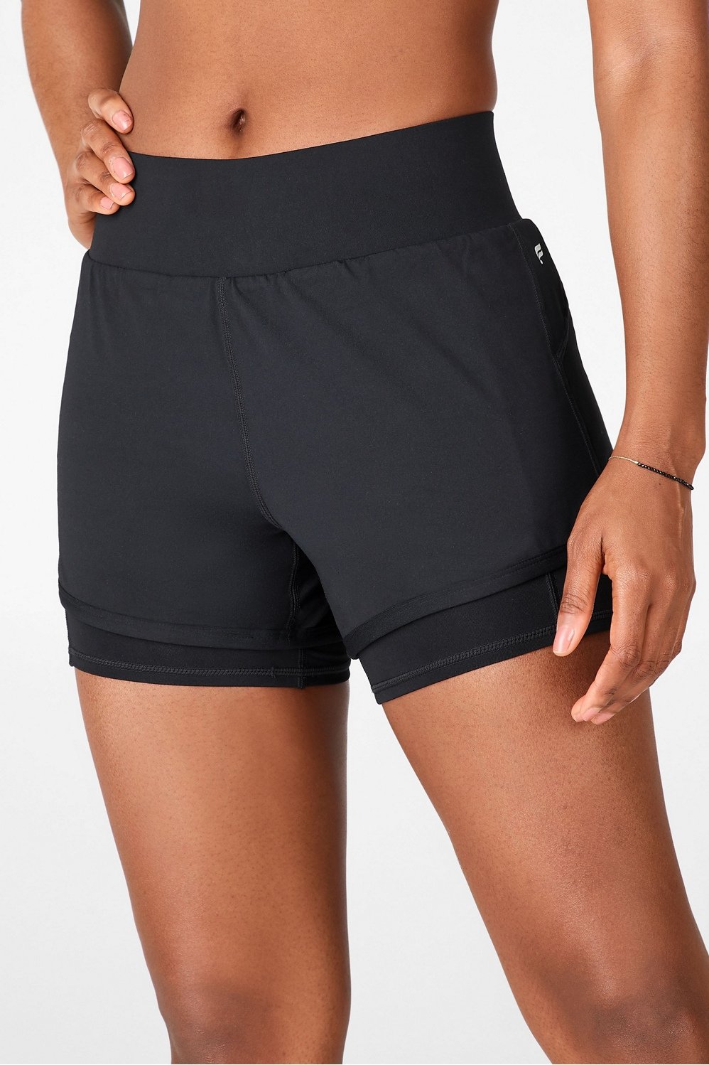 Fabletics Womens Shorts Olesia Running Double Layer Compression Athletic Sz  S