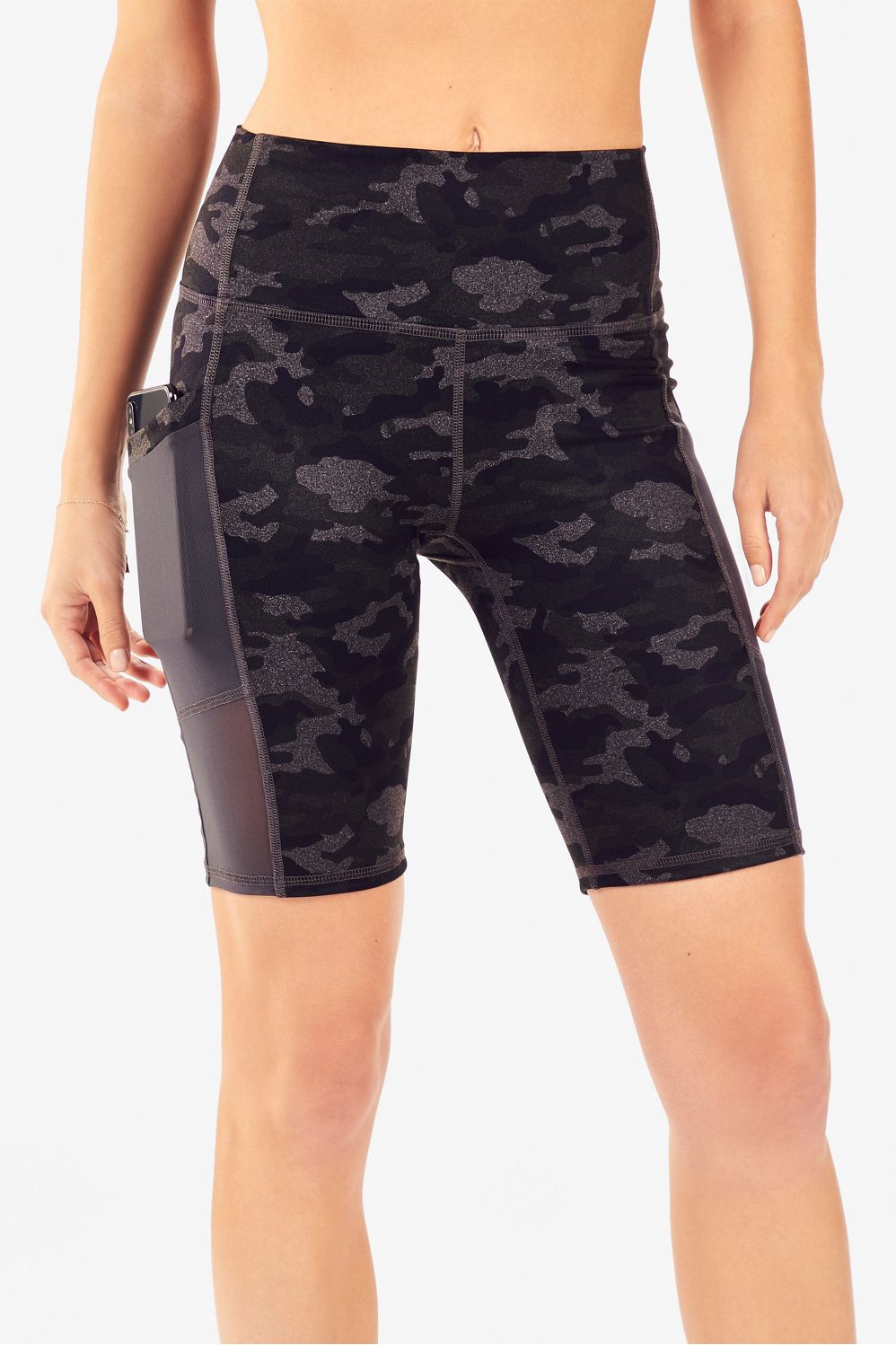 high waisted camo shorts