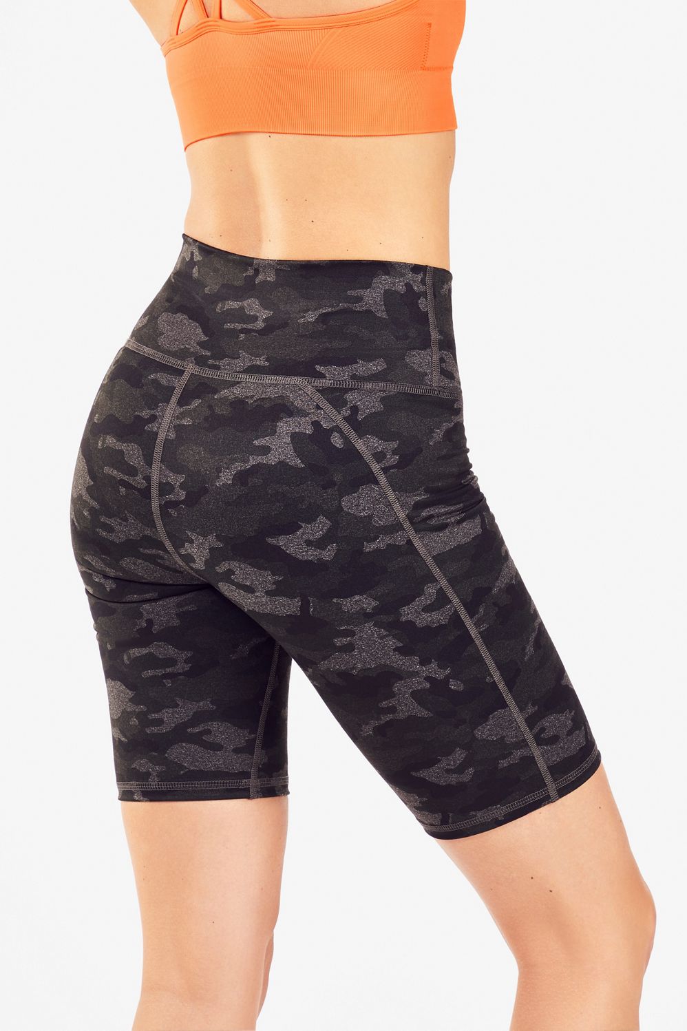 high waisted printed shorts