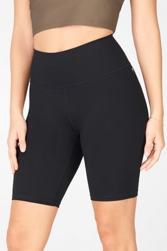 black high waisted workout shorts