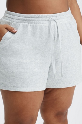 Fabletics Shorts Go-To Drawstring Activewear Sweatshorts Gray Womens Medium