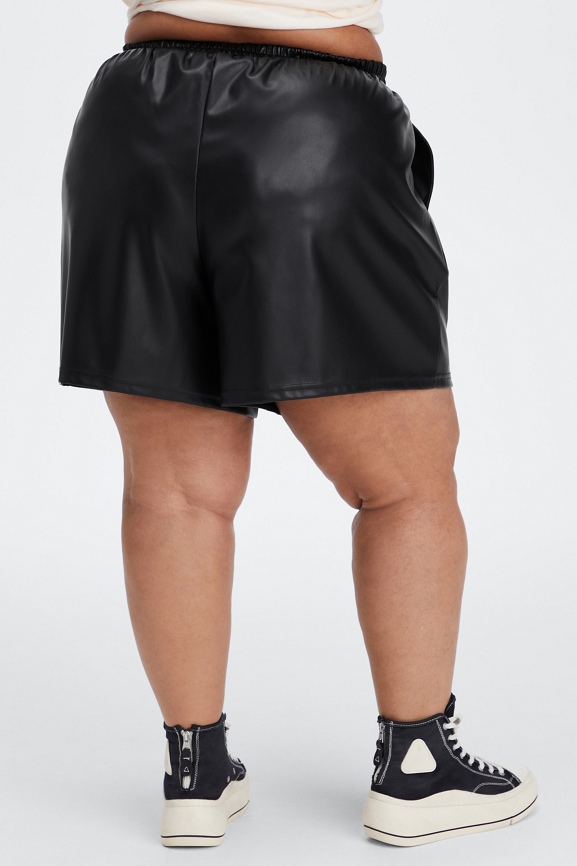 Vegan Leather High-Waisted Short - Fabletics Canada