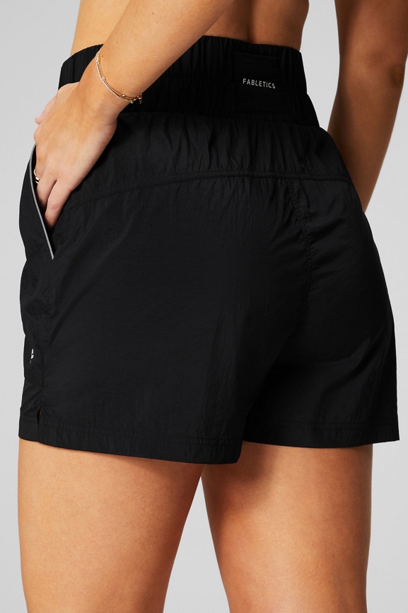 Ultra High-Waisted Piped Nylon Short