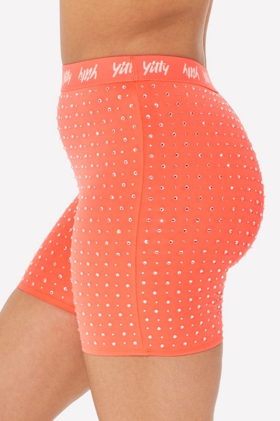 LW Plus Size Heart Letter Print High Booty Shorts 1X - Yahoo Shopping