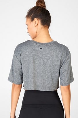 Dry-Flex Cropped Short-Sleeve Tee - Fabletics