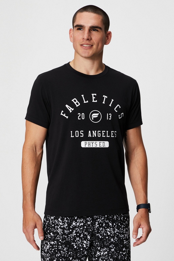 Fabletics Men The 24-7 Tee male Weusour Black Size