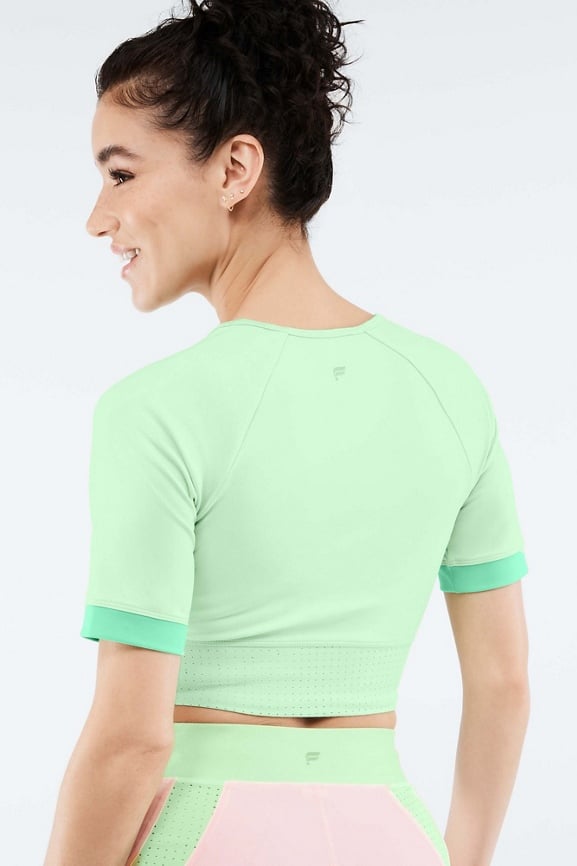 Cropped Color-blocking Tube Top