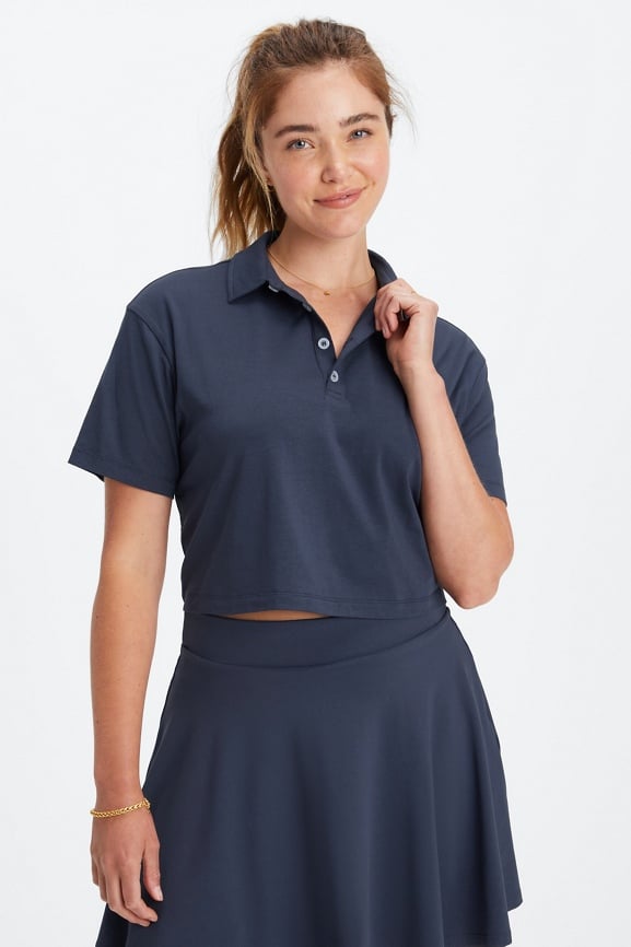 Boxy polo clearance shirt