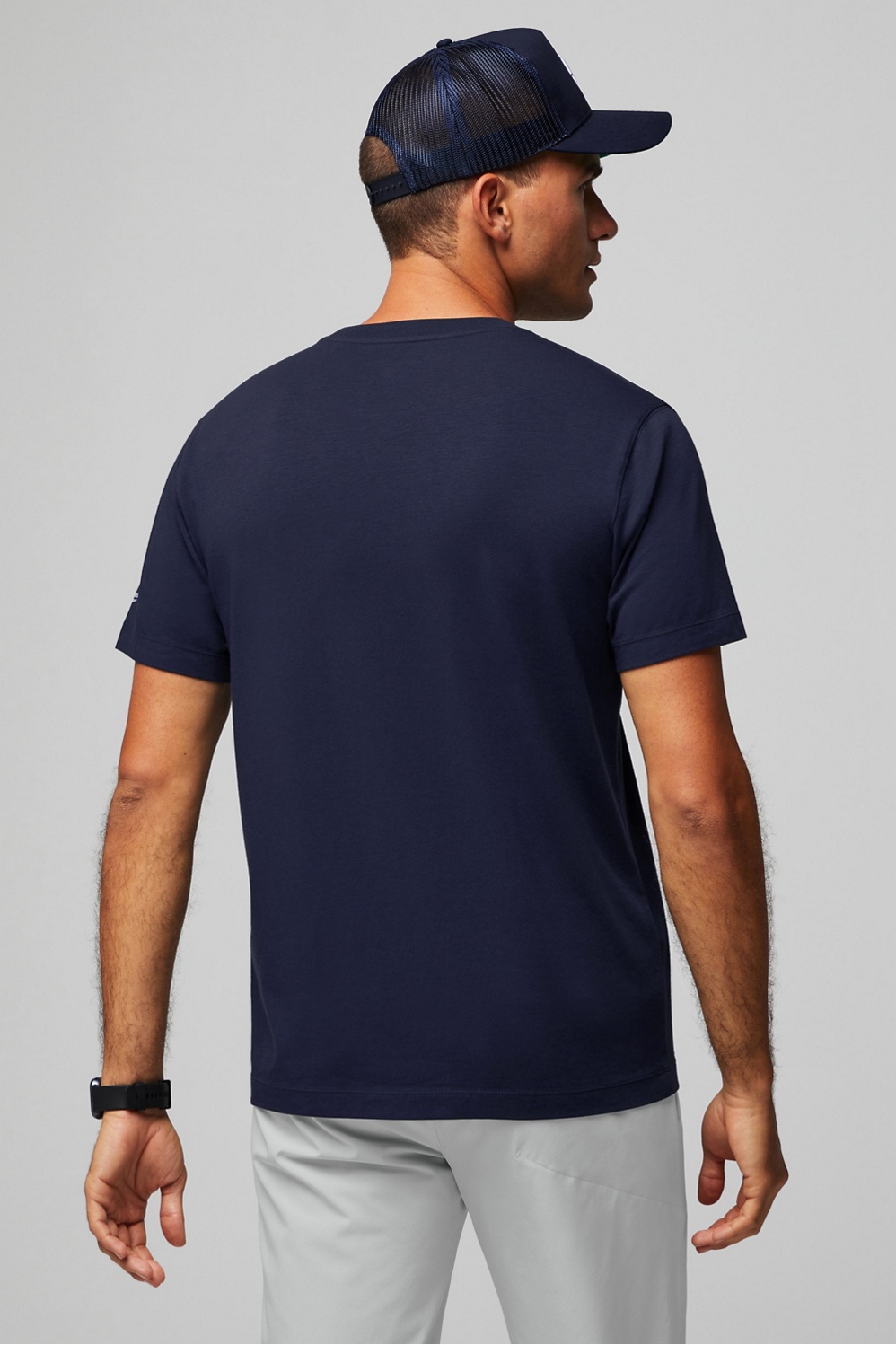 Fabletics Men The Front Row Tee male Navy Size