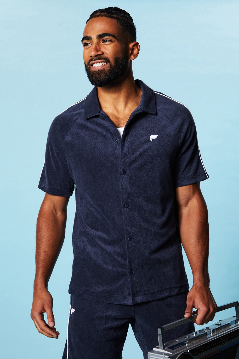 The Island Terry Button Up