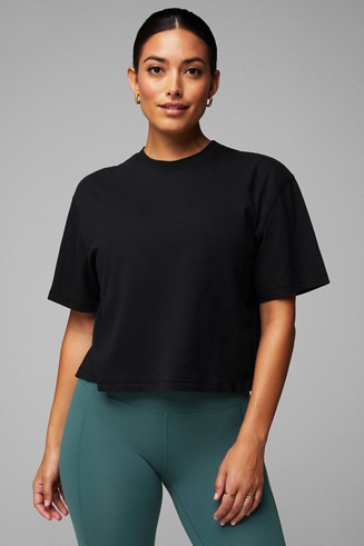 100% Cotton Front-Twist Tee - Fabletics Canada