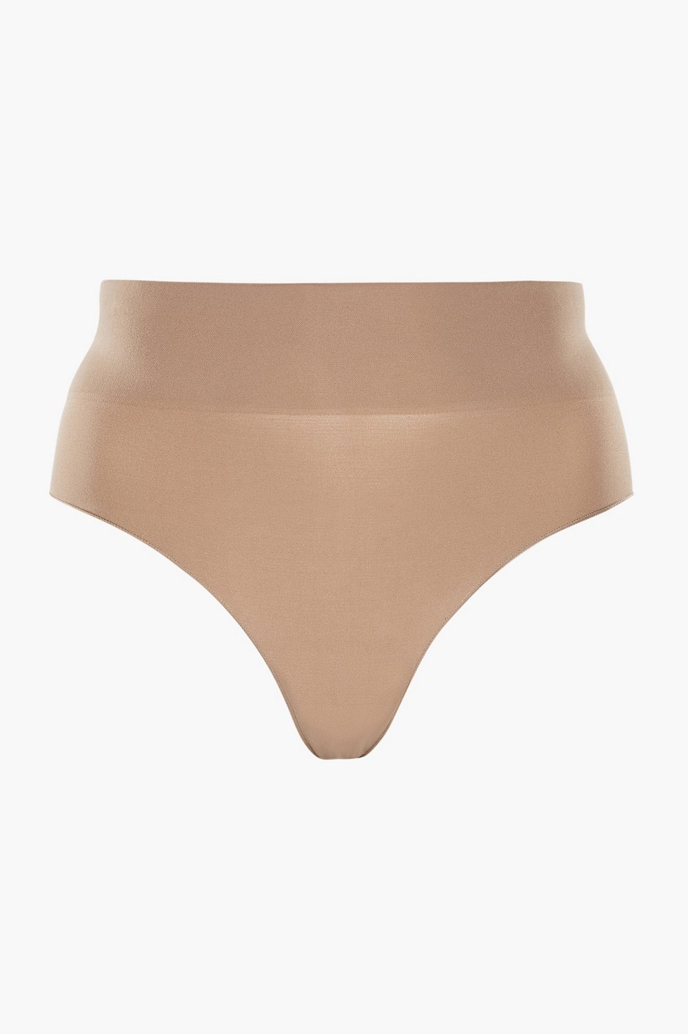 SEAMLESS THREAD Jackie Low-Rise Thong with Camel No ($30) ❤ liked