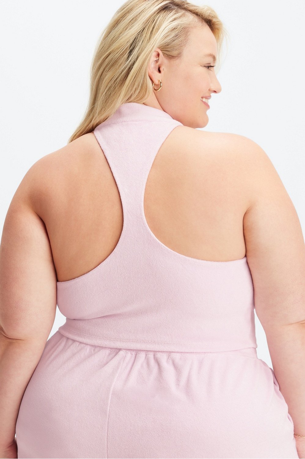 Fabletics Strappy Open Back Tank in Pink Buttercream