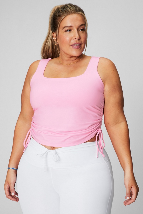 Fabletics • Terry Built In Bra Tank • Pink • XL • Cropped • Thin Racerback  - $32 New With Tags - From Kenya