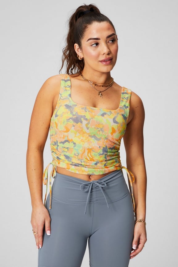 Ruched Built-In Bra Tank