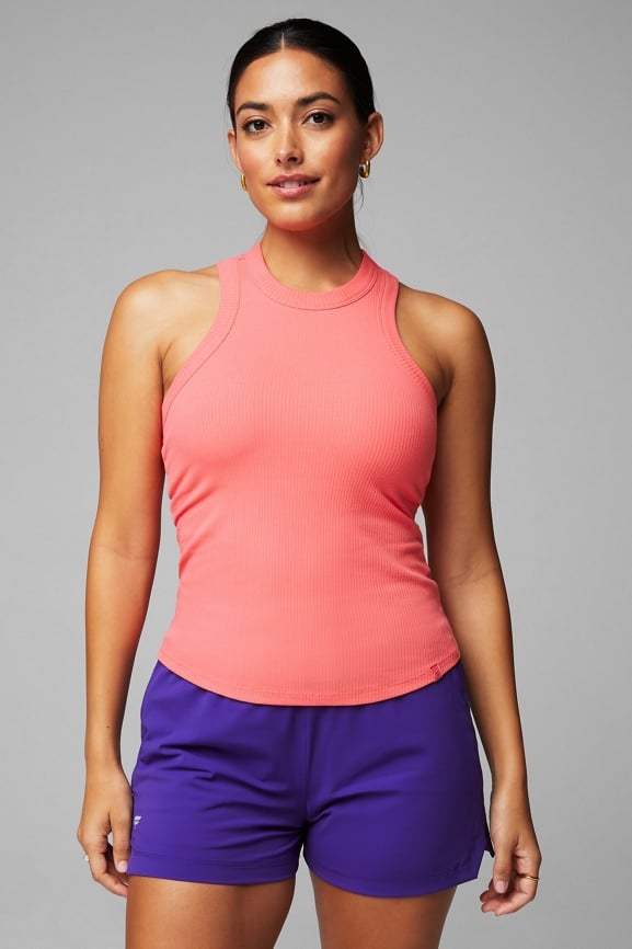 Ribbed Tee with Built-in-Bra