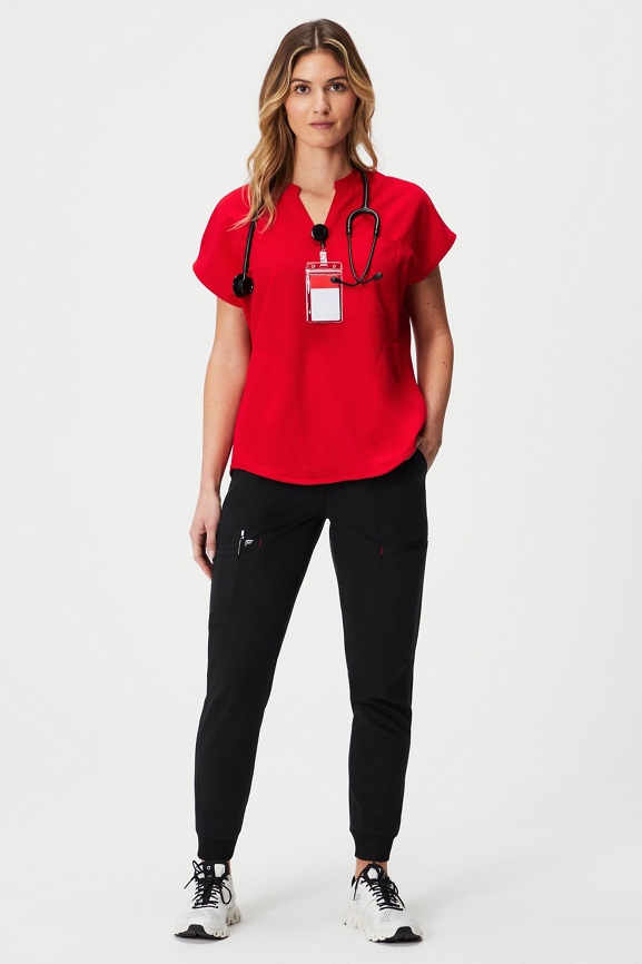 Red and black 2025 scrub tops